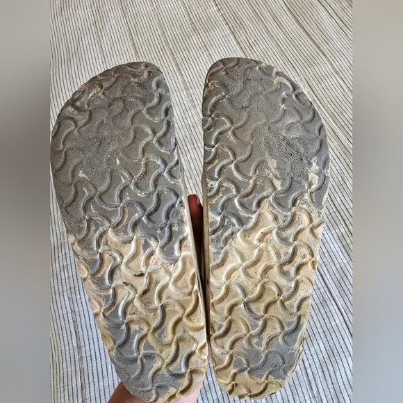 Birkenstock Arizona Sandals Tie Dye Slides Size 40 Double Buckle Metallic Color - Picture 6 of 7